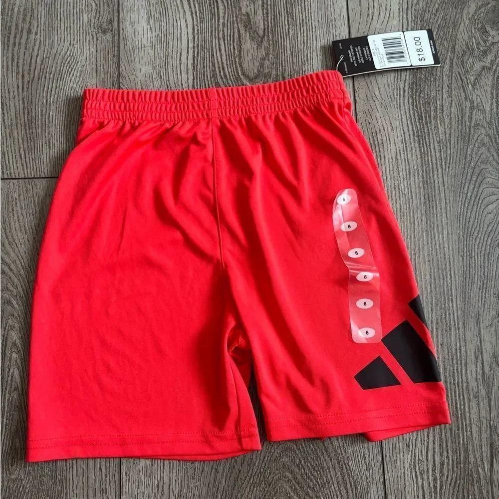 Adidas boys Red Athletic Shorts